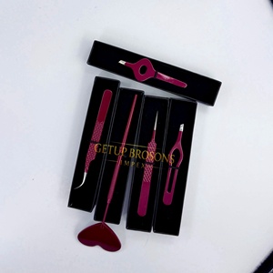 Pinzas para Pestañas GETUP BROSONS IMPEX de Acero Inoxidable Duradero con Punta Plateada Lisa, Antimagnéticas y Antiestáticas de 10 mm con Agarre Perfecto - Product Image 1