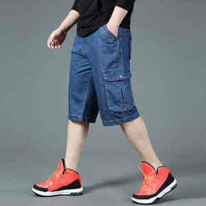 Pantalones cortos cargo de mezclilla streetwear ajuste verano estilo pantalones cortos para hombre precio al por mayor directo de fábrica tamaño personalizado disponible - Product Image 5