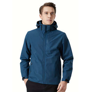 โลโก้ที่กําหนดเองว่างเปล่ากลางแจ้งที่กําหนดเองWindbreakerกันน้ําเดินป่าผู้ชายแจ็คเก็ตSoft Shellแจ็คเก็ตกลางแจ้งแจ็คเก็ตผู้ชาย - Product Image 1