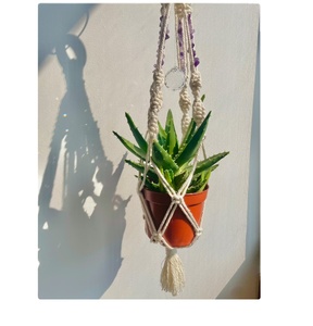 Sun Catcher Planter <b>Plant</b> <b>Holder</b> Customized Macrame <b>Plant</b> Hanger for <b>Wall</b> and Window Decoration - Product Image 1