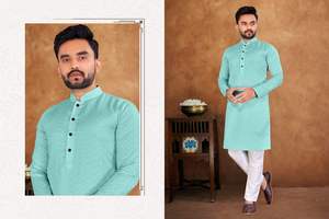 Conjunto de Kurta y Pijama de Seda Elegante para Hombre, Ropa Festiva, Traje Étnico Tradicional Indio, Cómodo y Estiloso - Product Image 2