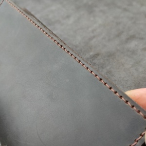 Titulaire de la carte de crédit vintage poche en cuir mince pour les affaires longue longueur de portefeuille avec motif uni LWW-0104 - Product Image 6