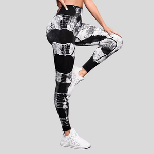New Fashion Seamless High Waist <b>Yoga</b> <b>Pants</b> for <b>Women</b> Tie-Dye Leggings with Drawstring Closure for Fitness Workout Gym Activewear - Product Image 5