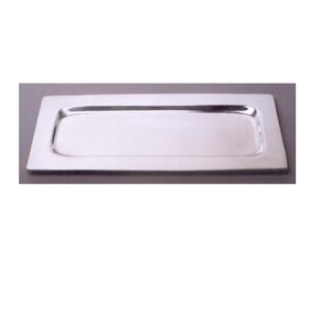 Plateau de service rectangulaire en métal, style unique, finition brillante, plateau de service en métal pour la décoration de la table à manger, plateau de service - Product Image 1