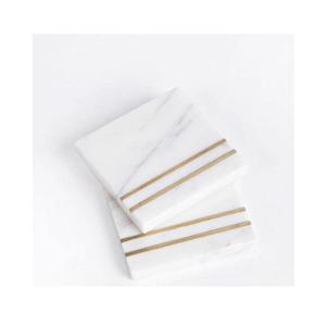 Luxury Marble Coasters Premium Handmade 5mm Stone Drinkware Stylish Durable Modern Tabletop <b>Protection</b> Classic Gift for Home - Product Image 1