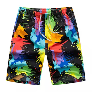 Pantalones Cortos de Baño Personalizados Más Vendidos, 100% Algodón, Estampados, para Hombre, Transpirables, de Secado Rápido, Resistentes al Viento, con Bolsillos de Tela de Lona - Product Image 3