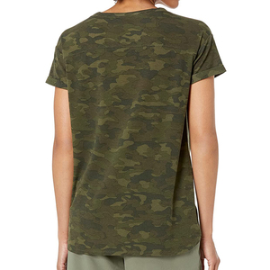 Nuevo diseño de camuflaje 2025, camisetas de gran tamaño para mujer, camisetas con cuello redondo para mujer, Camisetas hechas en Pakistán para mujer - Product Image 2