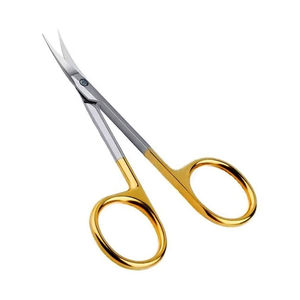 Ciseaux à cuticules portables personnalisés en acier inoxydable, finition miroir dorée, courbés, légers et aiguisés, mini-outil de manucure - Product Image 5