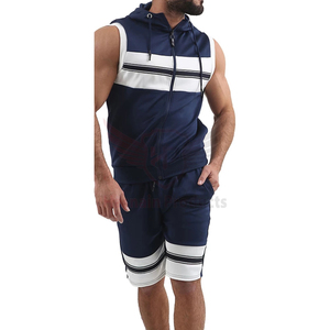 Ensemble décontracté pour homme : sweat à capuche sans manches et short, grande taille, style urbain, du Pakistan, pour l'été - Product Image 5