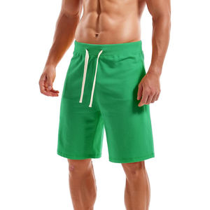 Shorts en molleton de coton pour hommes, texture douce, taille élastique, décontracté, été, détente, vêtements de sport - Product Image 1