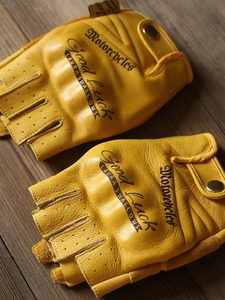 Summer Genuine Leather Half-<b>Finger</b> Motorcycle Gloves Exposed <b>Fingers</b> Cowhide Bicycle Equipment for <b>Bike</b> Gym Riding Hand Grips - Product Image 2