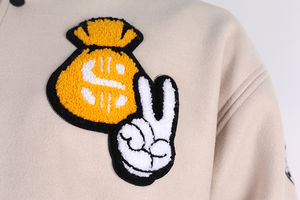 Veste universitaire de baseball à manches longues pour hommes, col montant, dernière conception, vestes d'hiver en gel de silicone uni, impression de logo Letterman - Product Image 3