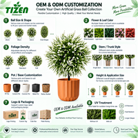 Tanaman Lavender Buatan 45cm dalam Pot, Bunga Putih Palsu, Pot Oranye, Bahan PE, Tahan UV, untuk Dekorasi Dalam dan Luar Ruangan