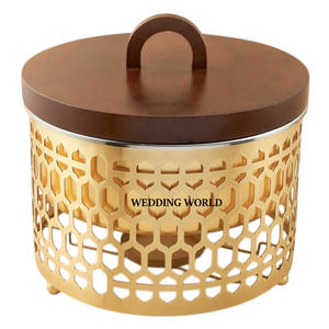 Ensemble de deux chauffe-plats en métal de qualité supérieure, fait main, design classique, élégant et fantaisie, nouveau, pour la calligraphie arabe - Product Image 5