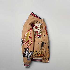 Veste bomber universitaire de baseball à double boutonnage pour homme, personnalisable par sublimation, en gros - Product Image 3