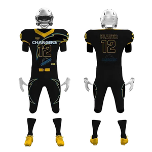 Uniformes de Fútbol Americano Sublimados Elegantes 2025, MOQ Bajo, OEM, Personalización Completa, Bordado, Camisetas de Fútbol Americano - Product Image 2