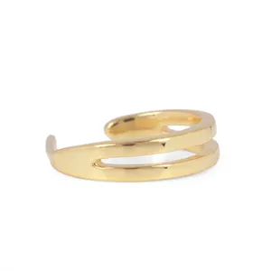 Brincos de argola de ouro branco amarelo maciço 14K para meninas, novo modelo de joia de argola da moda, fabricante de joias finas