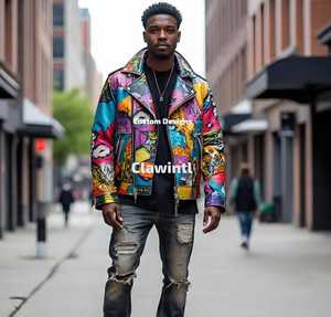 Proveedor de chaquetas de cuero de lujo para diseñadores de alta costura Chaquetas de cuero hechas a mano para diseñadores de alta moda - Product Image 5