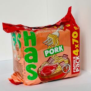 Nouilles instantanées au blé HAS Fried Pork 280g, format familial, saveur intense, 18% de matières grasses, cuisson en 3 minutes, durée de conservation de 12 mois - Product Image 4