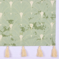 Nappe tissée à carreaux YA FABRIC pour la maison, avec imprimé blanc et pompons, 150 x 220 cm, 210 g/m², 100 % coton