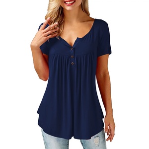 Ropa Deportiva para Mujer, Camisetas de Manga Corta de Secado Rápido con Cuello Redondo, Nueva Moda, Camiseta de Color Sólido para Mujer - Product Image 3