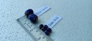 Cuentas de vidrio de Chevron a rayas azules hechas a medida en diferentes tamaños para reventa de tiendas y diseñadores de joyas - Product Image 4