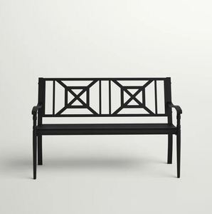 Banco de diseño moderno para exteriores, recién llegado, muebles para el hogar de acero negro para jardín, parque, patio o escuela, fabricado en India - Product Image 3