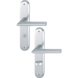 Stockholm 1140/273P Long Plate Set 78 mm Aluminium F1 SK/OL DIN Left/Right HOPPE Closet Accessories - Product Image 1