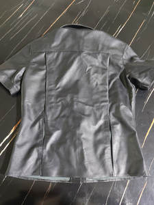 Hip Hop Fashion Women's Genuine Leather Shirts Wholesale Streetwear Real Leather Shirt Premium Full Sleeves Winter Shirts - Product Image 5