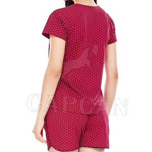 ชุดเสื้อยืดและกางเกงขาสั้นผู้หญิงสีพื้นแบบกำหนดเอง ลายปักกิ่ง ผ้าแคนวาสรักษ์โลก กันน้ำ สไตล์ฮิปฮอป - Product Image 6