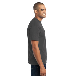 T-shirt à manches courtes en coton Eversoft pour homme, haut ajusté de qualité supérieure avec poche - Product Image 6
