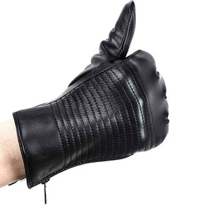Gants en cuir à la mode pour hommes, gants chauds d'hiver pour la conduite, usage décontracté et en plein air - Product Image 4