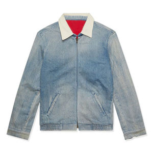 Chaqueta vaquera Vintage para hombre y cuello alto de impresión personalizada con logotipo frontal Chaquetas vaqueras hechas en Pakistán al por mayor - Product Image 6