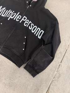 Sudadera con Capucha de Alta Calidad 100% Algodón Lavada con Ácido, Lavada a la Piedra, Estilo Vintage, Sudadera con Capucha Desteñida por el Sol - Product Image 3