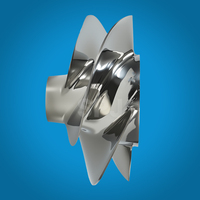 Impeller de jet ski de 155,5 mm de diamètre, pas 11/15, 3 pales en acier inoxydable, impeller de moteur à réaction Rotax pour Seadoo GTI SE 130 PWC