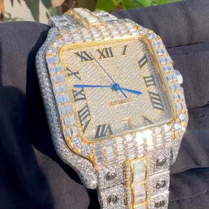 Montre de haute qualité avec diamants DEF Lab Moissanite, diamants incolores, style hip-hop - Product Image 2