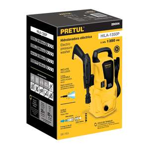Hidrolavadora Eléctrica Pretul Hila-1350P 1350 PSI 1.5 HP 1200W para Limpieza con Agua Fría con Bomba de Pistón para Uso Doméstico, 230V CA, 1 Año - Product Image 1