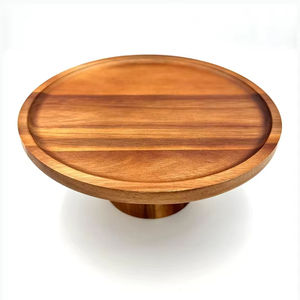 Présentoir à gâteaux fabriqué à la main en vrac Style vintage forme ronde en bois Cupcake support de service à un niveau accessoires de cuisine - Product Image 4