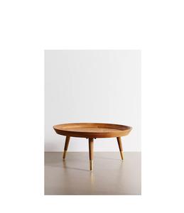 Table basse en bois antique traditionnelle d'inspiration patrimoniale avec pieds en bois portables pour un mobilier de salon stable - Product Image 1