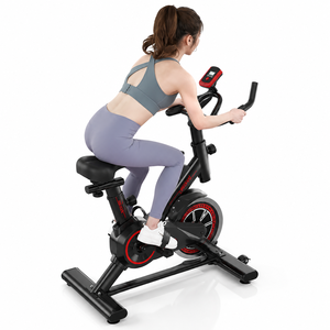 Vélo d'exercice stationnaire silencieux à transmission par courroie, réglable, de haute qualité, pour usage domestique et commercial en salle de sport - Product Image 1