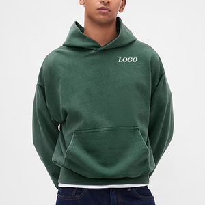 เสื้อฮู้ดผู้ชายคุณภาพสูงราคาส่ง พร้อมบริการออกแบบโลโก้ตามสั่ง และปลายแขนเสื้อแบบริบ ให้ความสบายและสวมใส่สบายๆ แบบลำลอง - Product Image 1