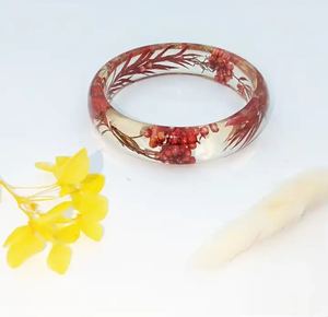 Brazalete de epoxi de resina colorida, Pulsera moderna para mujer, brazaletes, Material de resina, joyería hecha a mano para mujer - Product Image 1