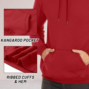 เสื้อฮู้ดผ้าคอตตอนผสมโลโก้ออกแบบได้ตามต้องการแผ่นปะแบบสวมหัวรุ่นน้ำหนักเบามีฮู้ดสำหรับผู้ชายทรงโอเวอร์ไซส์ - Product Image 5