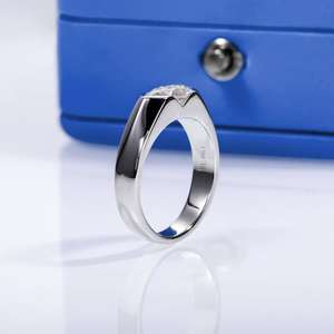 Bague de fiançailles coupe marquise pour femme plaqué platine argent demi lunette Tension ensemble Solitaire alliance - Product Image 3