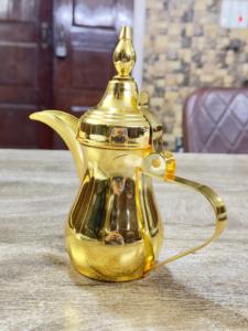 Venta al por mayor árabe Dallah cafetera de acero inoxidable tetera con chapado en oro para los amantes del café para servir la decoración del hogar con estilo - Product Image 6