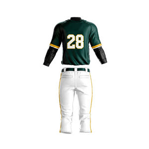 2022 OEM nouveau design personnalisé équipe de jeunes hommes sport maillot de baseball et pantalon ensemble/dernière conception hommes équipe porter uniforme de baseball - Product Image 3