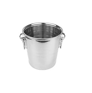 Los mejores precios de venta Cubo de hielo de acero inoxidable de metal con mango Acabado plateado para el hogar y hoteles Bar Ware Party Wine Cooler - Product Image 4