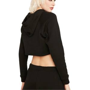 Automne hiver sweats à capuche femmes décontracté Streetwear sweats zippés à manches longues vestes Y2K Crop hauts capuche avec Logo personnalisé - Product Image 6