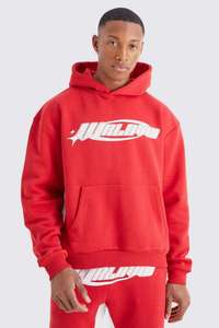 Conjunto Deportivo de Pantalones Deportivos Anchos y Holgados de Algodón 100% Gris Jaspeado y Sudadera Holgada con Cuello Redondo y Estampado de Grafiti - Product Image 4