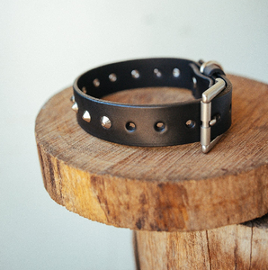 Collar de perro con tachuelas clásico-30mm-Negro inteligente - Product Image 1